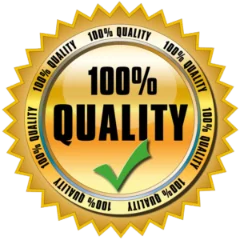 100% quality guarantee badge